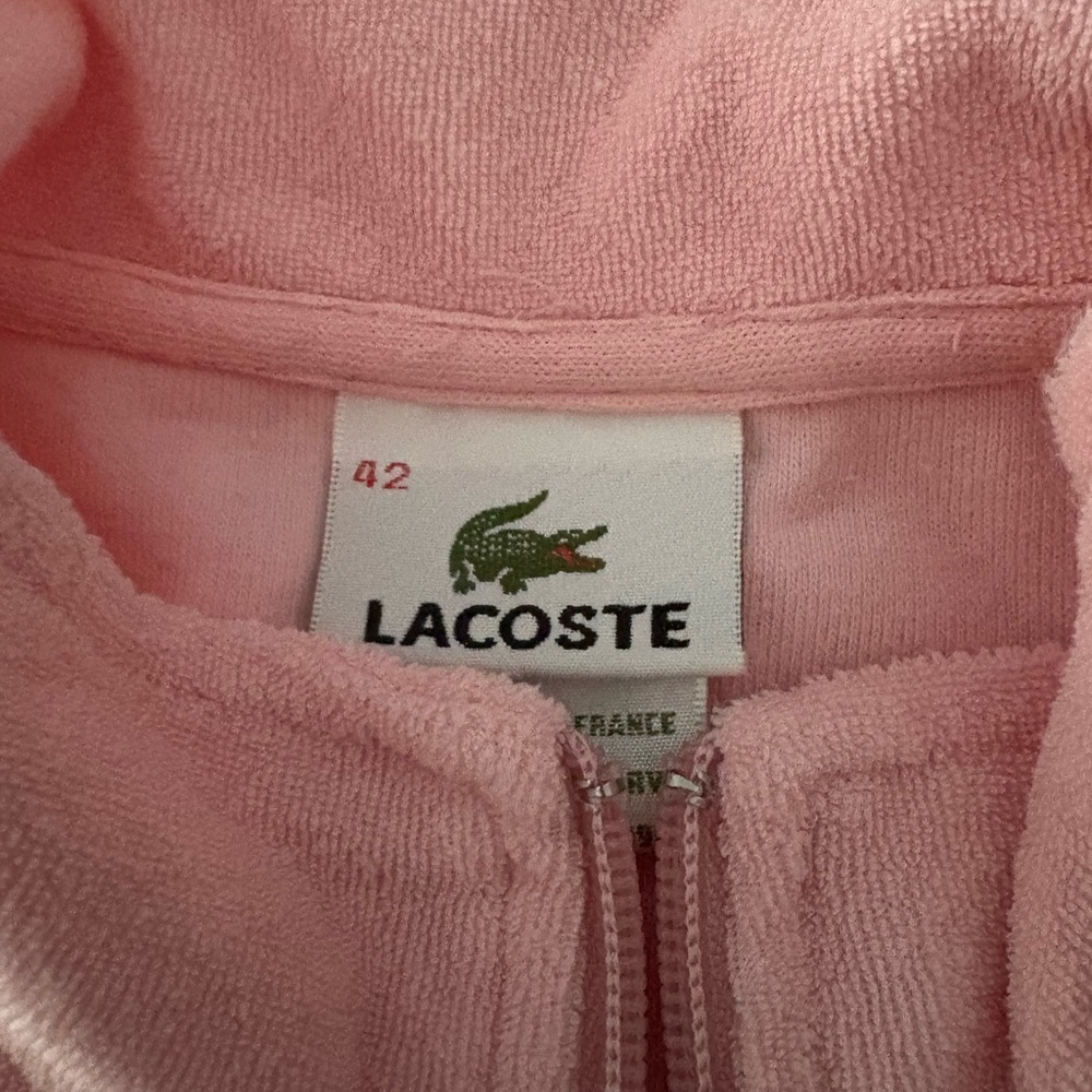 Lacoste Soft Pink Fleece Jacket - Picture 4 of 5